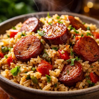 Image of Polish Kielbasa and Rice