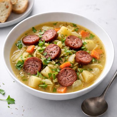 Image of Polish Sausage Kielbasa Soup