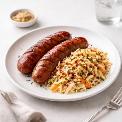 Image of Polish Sausage with Hot Coleslaw