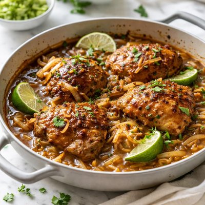 Image of Pollo Encebollado Chicken in Onion Sauce
