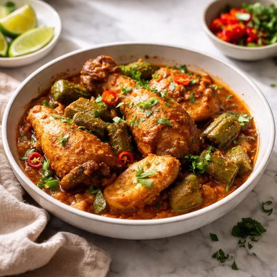 Image of Pollo Quimbob Y Platano Chicken Okra and Plantain