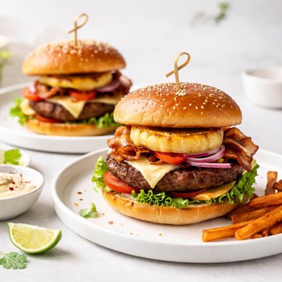 Image of Polynesian Burgers with Pineapple