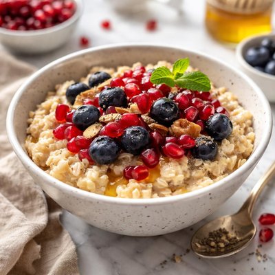 Image of Pomegranate and Blueberry Oatmeal