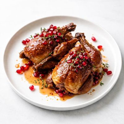 Image of Pomegranate and Honey Roasted Game Hens