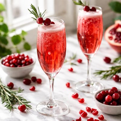 Image of Pomegranate Cranberry Bellinis