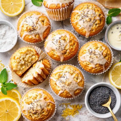 Image of Poppy Seed Pound Cake Muffins