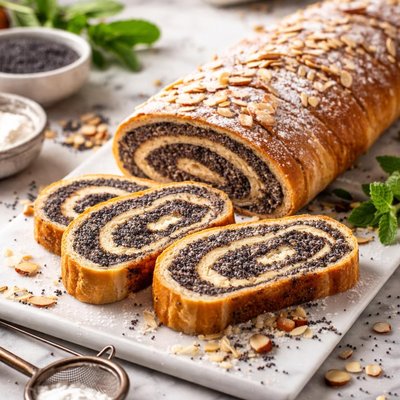 Image of Poppy Seed Strudel Roll Kolach Od Maka