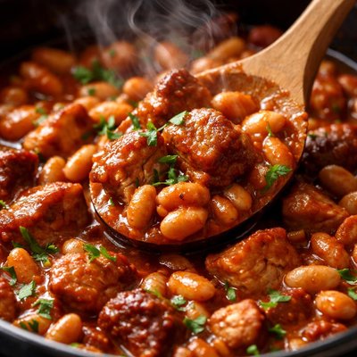 Image of Pork and Beans Crock Pot