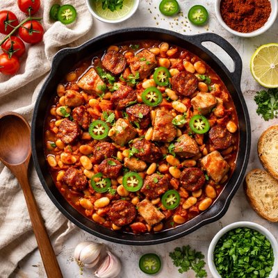 Image of Pork and Beans with Chorizo