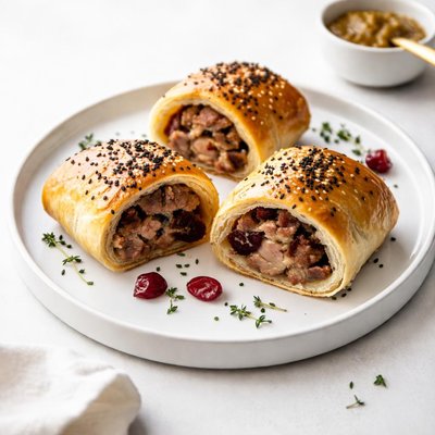 Image of Pork and Cranberry Sausage Rolls