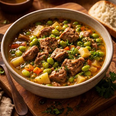 Image of Pork and Edamame Soup