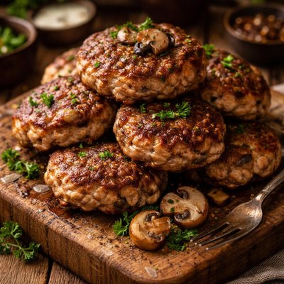 Image of Pork and Mushroom Patties