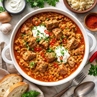 Image of Pork and Sauerkraut a La Budapest