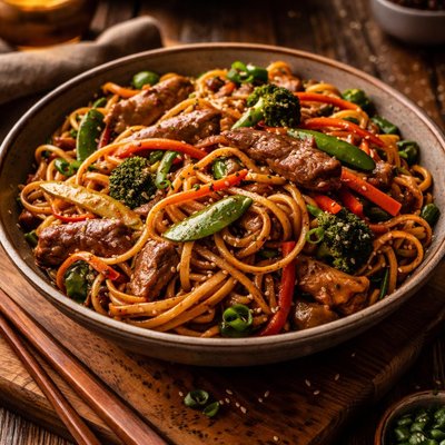 Image of Pork and Vegetable Lo Mein