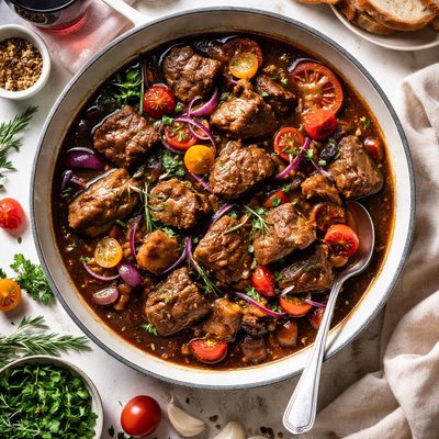Image of Pork Braised in Port and Balsamic Vinegar