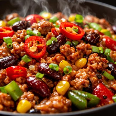 Image of Pork Chili and Bean Stir Fry