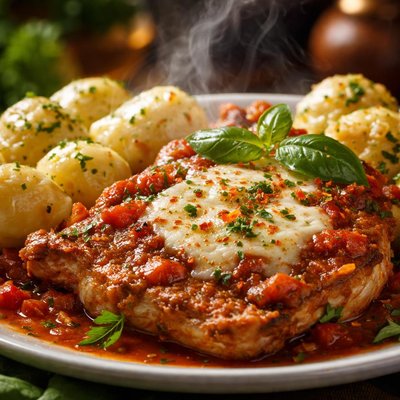 Image of Pork Chops Alla Pizzaiola with Dumplings