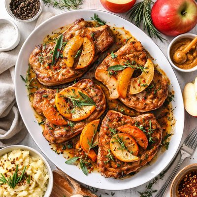 Image of Pork Chops and Apple