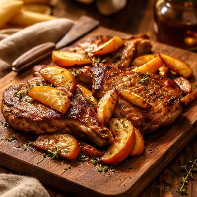 Image of Pork Chops and Apples