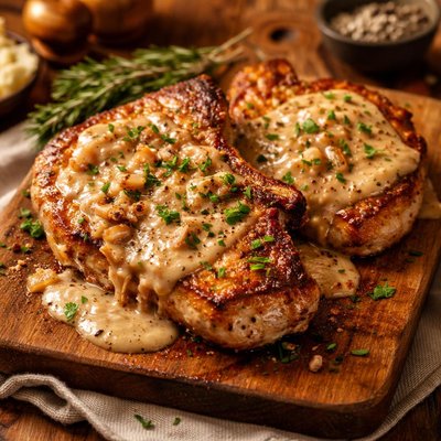 Image of Pork Chops and Gravy