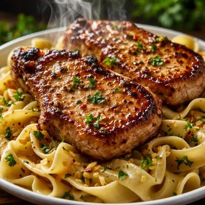 Image of Pork Chops and Noodles