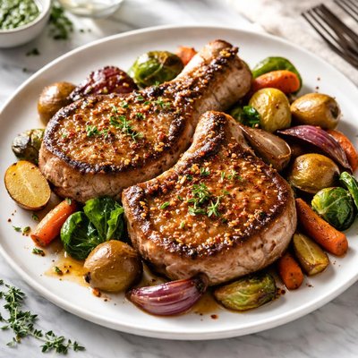 Image of Pork Chops and Veggies
