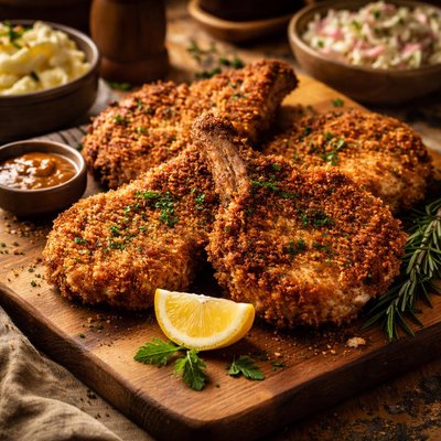 Image of Pork Chops Breaded