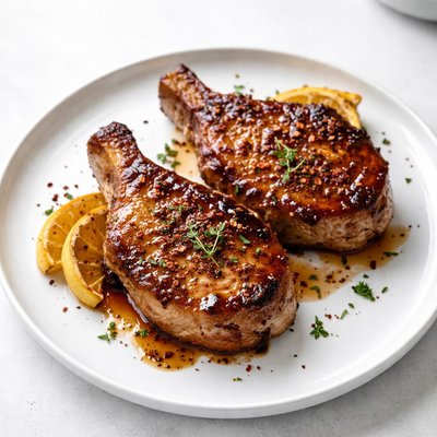 Image of Pork Chops in a Honey Balsamic Glaze