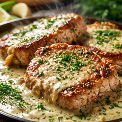 Image of Pork Chops in Dill Sauce
