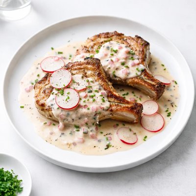 Image of Pork Chops in Radish Sauce
