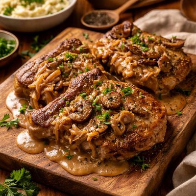 Image of Pork Chops Smothered and Covered