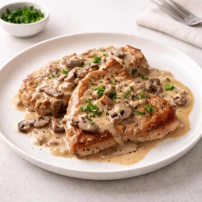 Image of Pork Chops Smothered in Cream of Mushroom