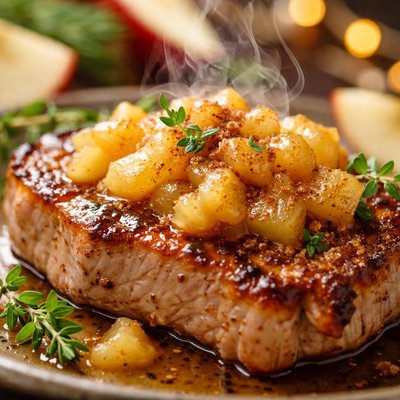 Image of Pork Chops with Applesauce