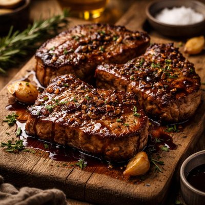 Image of Pork Chops with Balsamic Vinegar