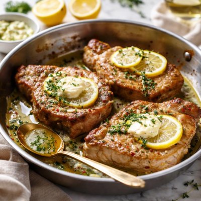 Image of Pork Chops with Lemon Butter