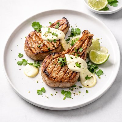 Image of Pork Chops with Lime Mayo