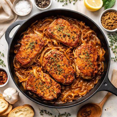 Image of Pork Chops with Onions