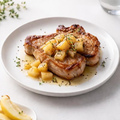Image of Pork Chops with Pear Sauce