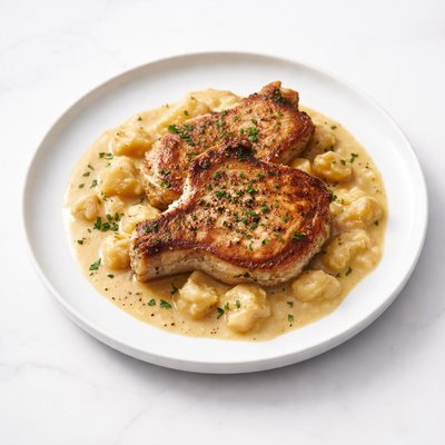 Image of Pork Chops with Potato Gravy