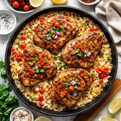Image of Pork Chops with Rice