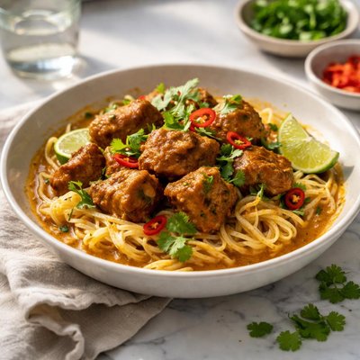 Image of Pork Curry on Noodles