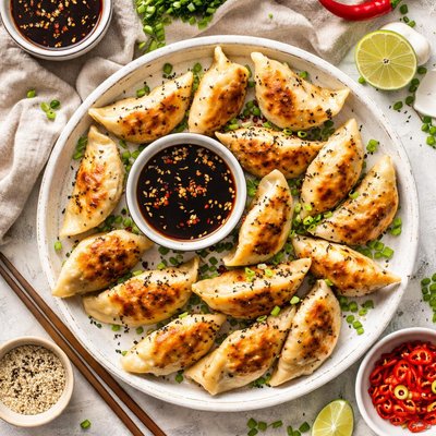 Image of Pork Gyoza Pot Sticker Dumplings