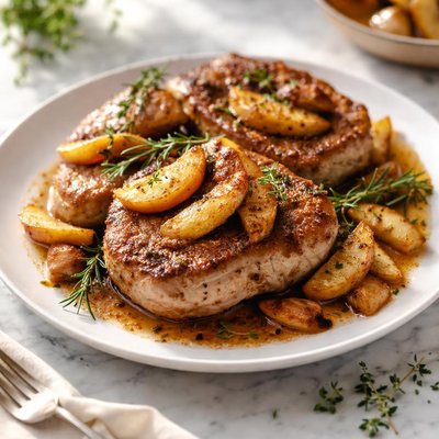Image of Pork Loin Chops with Cinnamon Apples