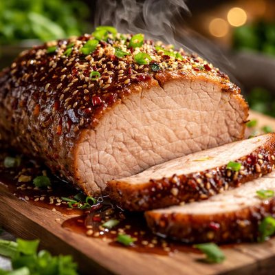 Image of Pork Loin Roast with Hoisin Sesame Sauce
