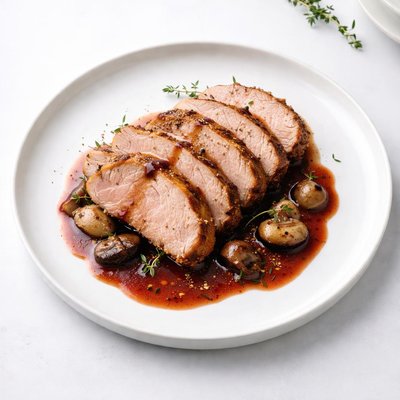 Image of Pork Loin with Wine Sauce