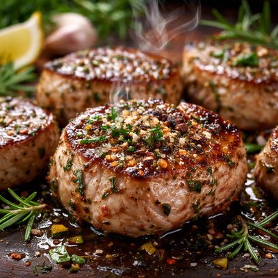 Image of Pork Medallions Grilled with Herb Marinade