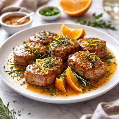 Image of Pork Medallions with Orange Rosemary Sauce