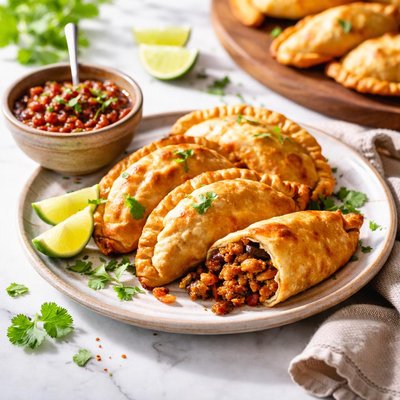 Image of Pork Picadillo Empanadas with Chipotle Salsa