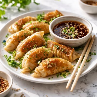 Image of Pork Pot Stickers W Ginger Dipping Sauce