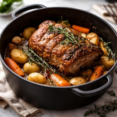 Image of Pork Roast the Old Fashion Way Cast Iron Dutch Oven